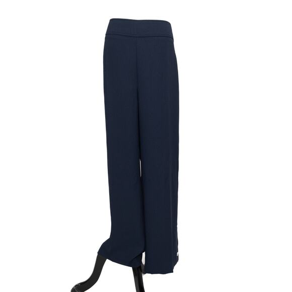 Hugo Boss Blue Telareama Tuxedo Button Accent Trousers Pants Size 14 - Picture 1 of 13